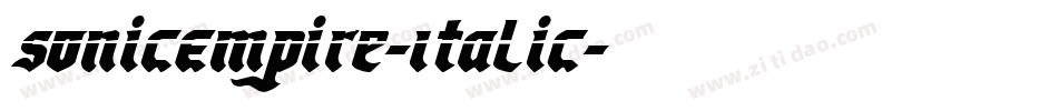 SonicEmpire-Italic字体转换