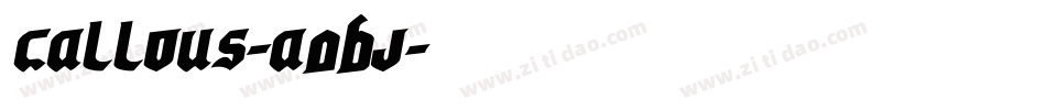 Callous-a0BJ字体转换