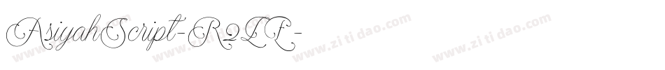 AsiyahScript-R2LE字体转换
