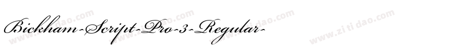 Bickham-Script-Pro-3-Regular字体转换