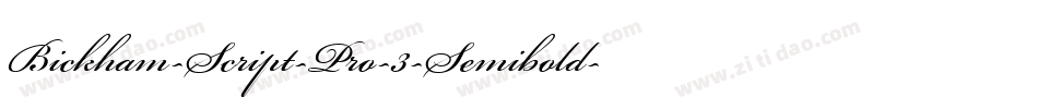 Bickham-Script-Pro-3-Semibold字体转换