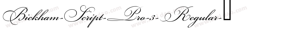 Bickham-Script-Pro-3-Regular字体转换