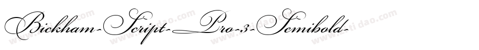Bickham-Script-Pro-3-Semibold字体转换
