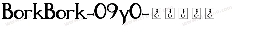 BorkBork-O9yO字体转换
