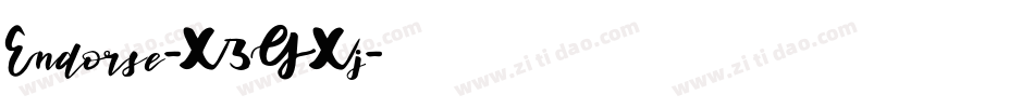 Endorse-X3GXj字体转换