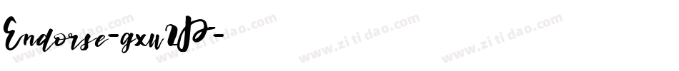 Endorse-gxw2P字体转换