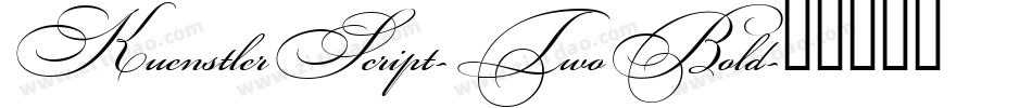 KuenstlerScript-TwoBold字体转换