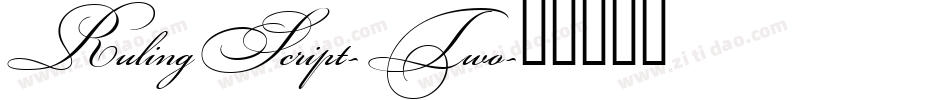 RulingScript-Two字体转换