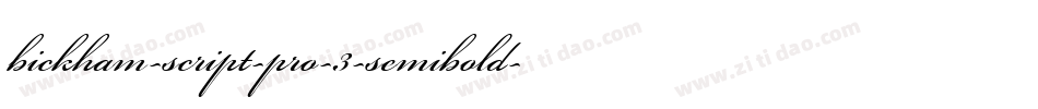 bickham-script-pro-3-semibold-2字体转换