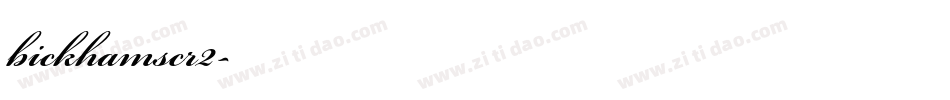 bickhamscr2字体转换