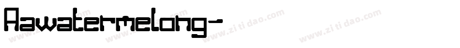 Aawatermelong字体转换