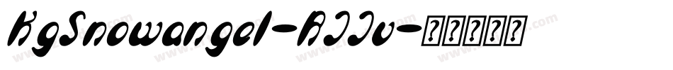 KgSnowangel-RJJv字体转换