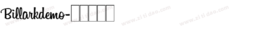 Billarkdemo字体转换