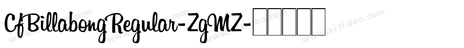 CfBillabongRegular-ZgMZ字体转换