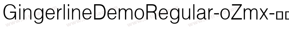 GingerlineDemoRegular-oZmx字体转换