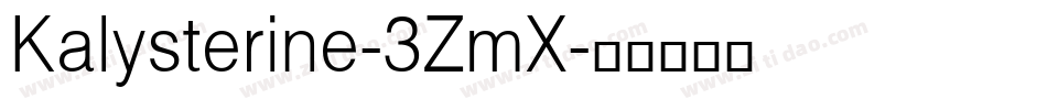 Kalysterine-3ZmX字体转换
