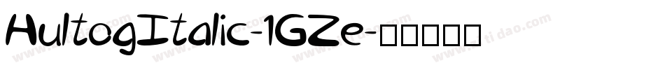 HultogItalic-1GZe字体转换