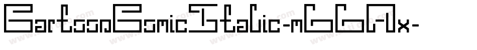 CartoonComicItalic-mLLAx字体转换