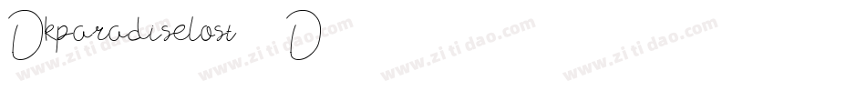 Dkparadiselost-14D4字体转换