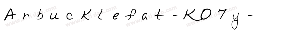 Arbucklefat-KO7y字体转换