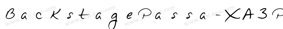 BackstagePassa-XA3P字体转换