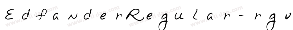 EdfanderRegular-rgv3p字体转换