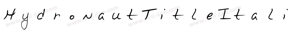 HydronautTitleItalic-OVV3p字体转换