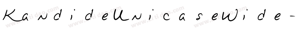 KandideUnicaseWide-e3p字体转换