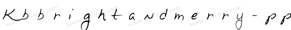 Kbbrightandmerry-pp7y字体转换
