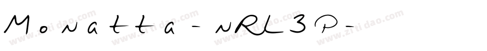 Monatta-nRL3P字体转换 Monatta-nRL3P字体转换