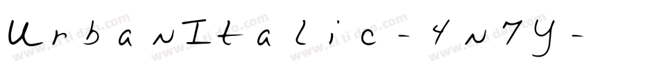 UrbanItalic-4n7Y字体转换