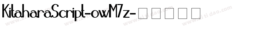 KitaharaScript-owM7z字体转换