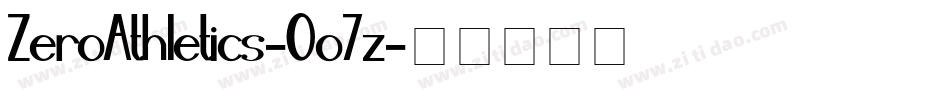 ZeroAthletics-0o7z字体转换