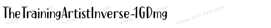 TheTrainingArtistInverse-1GDmg字体转换