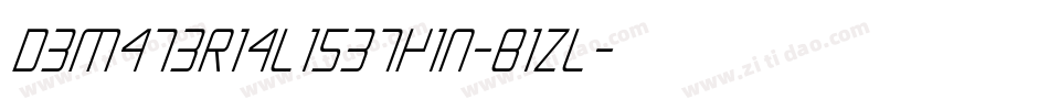 Dematerialisethin-B1Zl字体转换