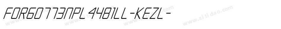 Forgottenplaybill-KEZl字体转换 Forgottenplaybill-KEZl字体转换