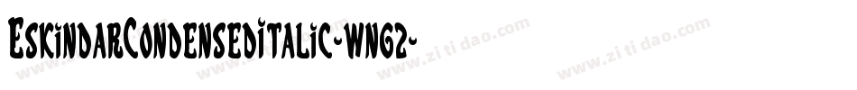 EskindarCondensedItalic-wng2字体转换