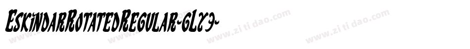 EskindarRotatedRegular-gLy3字体转换