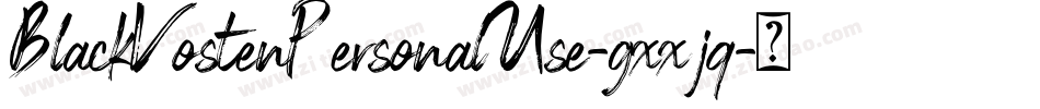 BlackVostenPersonalUse-gxxjq字体转换
