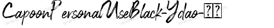 CapoonPersonalUseBlack-Ydao字体转换