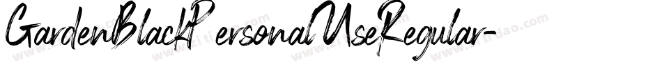 GardenBlackPersonalUseRegular-dY47字体转换