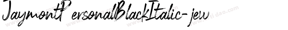 JaymontPersonalBlackItalic-jew7字体转换