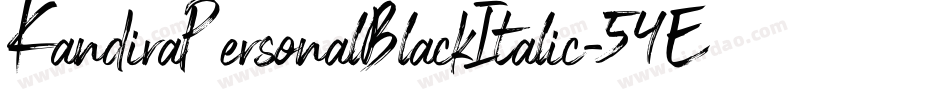 KandiraPersonalBlackItalic-54E8字体转换 KandiraPersonalBlackItalic-54E8字体转换