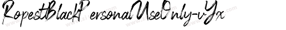 RopestBlackPersonalUseOnly-vYxE字体转换