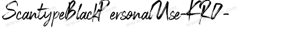ScantypeBlackPersonalUse-KRl7字体转换