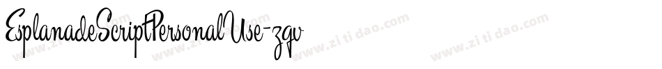 EsplanadeScriptPersonalUse-zqv3字体转换