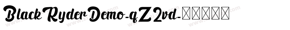 BlackRyderDemo-qZ2vd字体转换