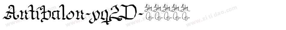 Antibalon-pq2D字体转换