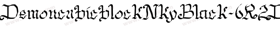 DemoncubicblockNkpBlack-6R2D字体转换