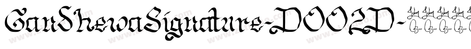 GandhewaSignature-DOO2D字体转换
